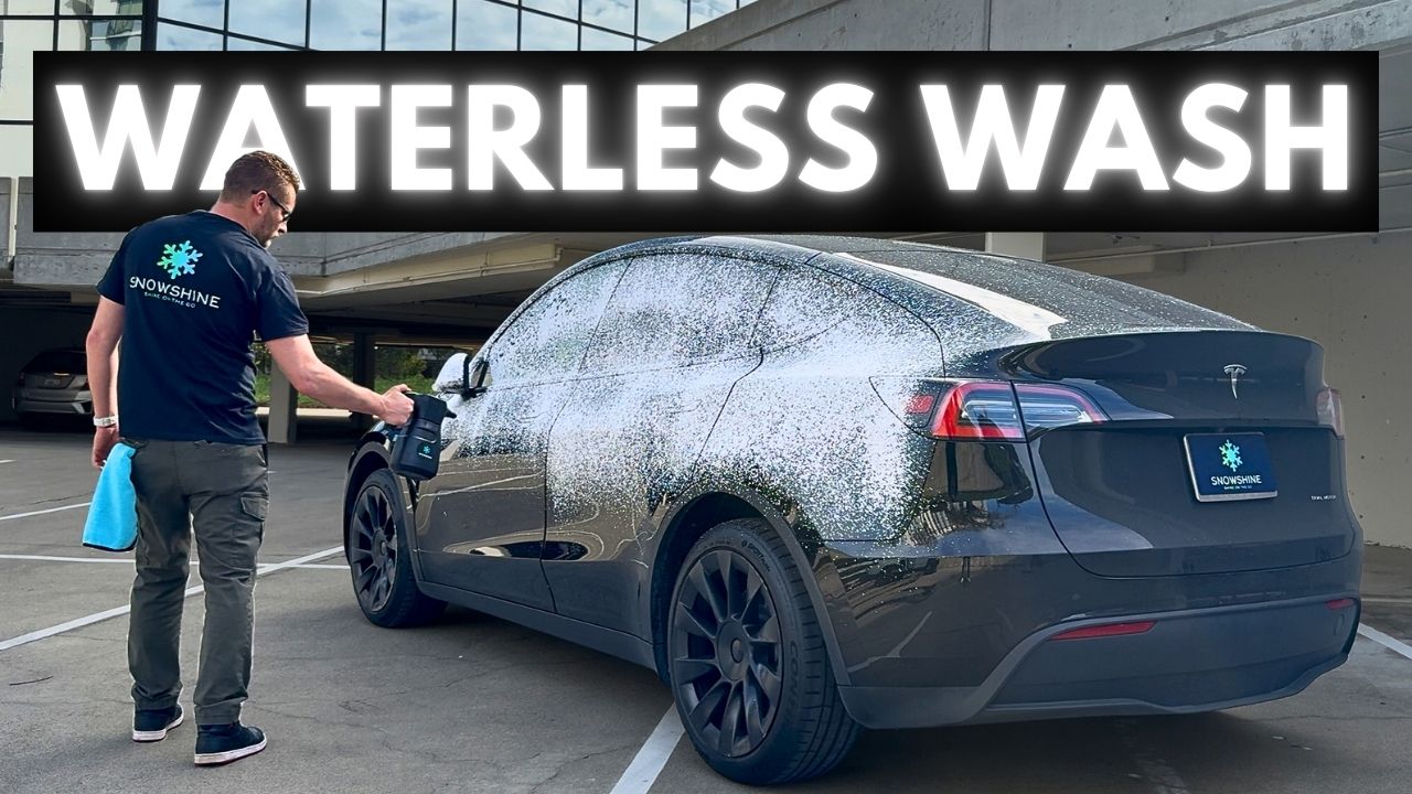 Load video: How To Wash Your Car Without Water - SNOWSHINE